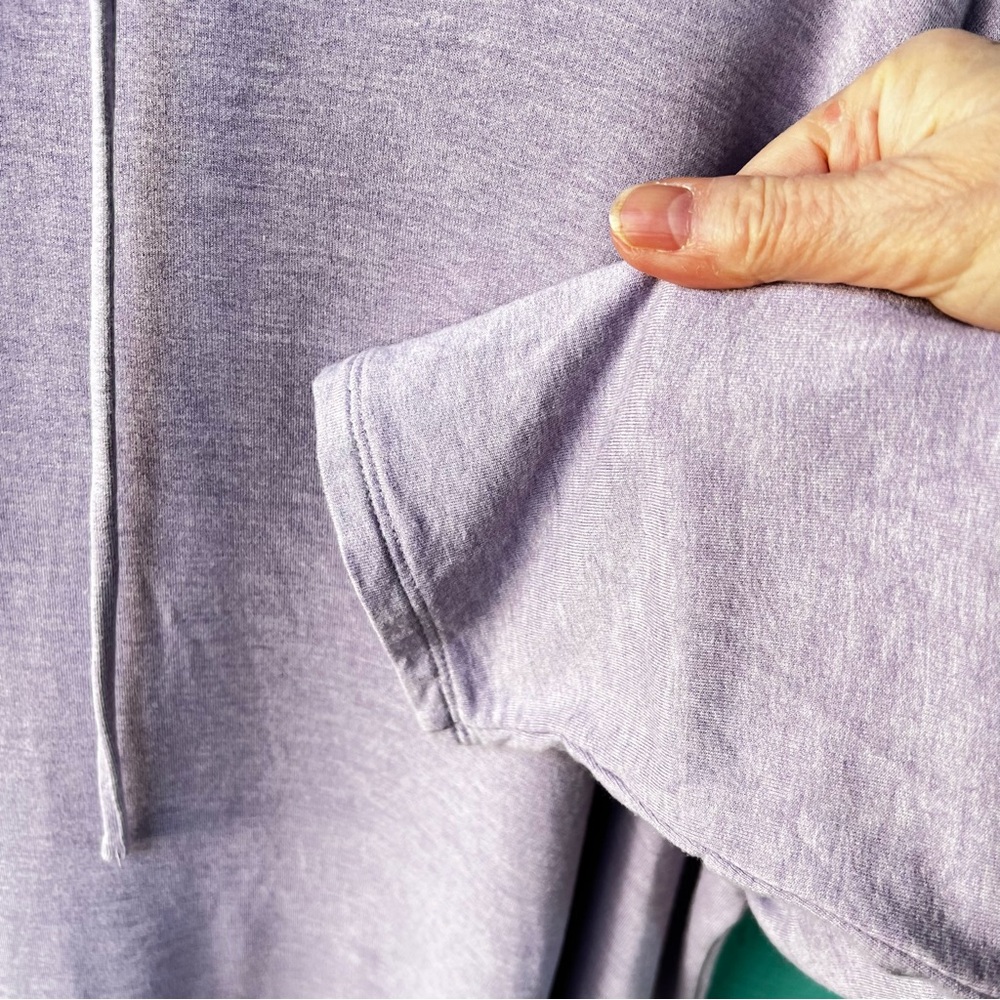 PURE JILL Eco Terry Purple Lilac Viscose Spandex Sweatshirt Casual Pockets XL - Picture 4 of 9